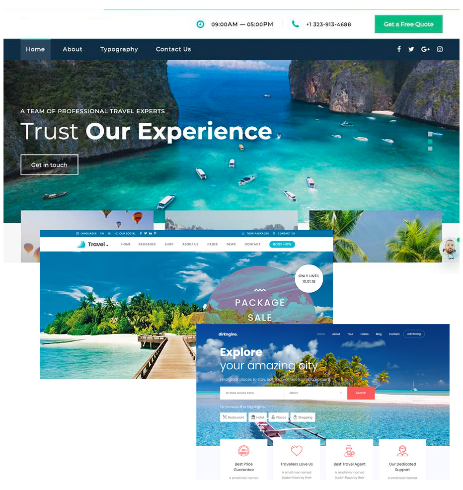 example websites created for 360GPS.COM.